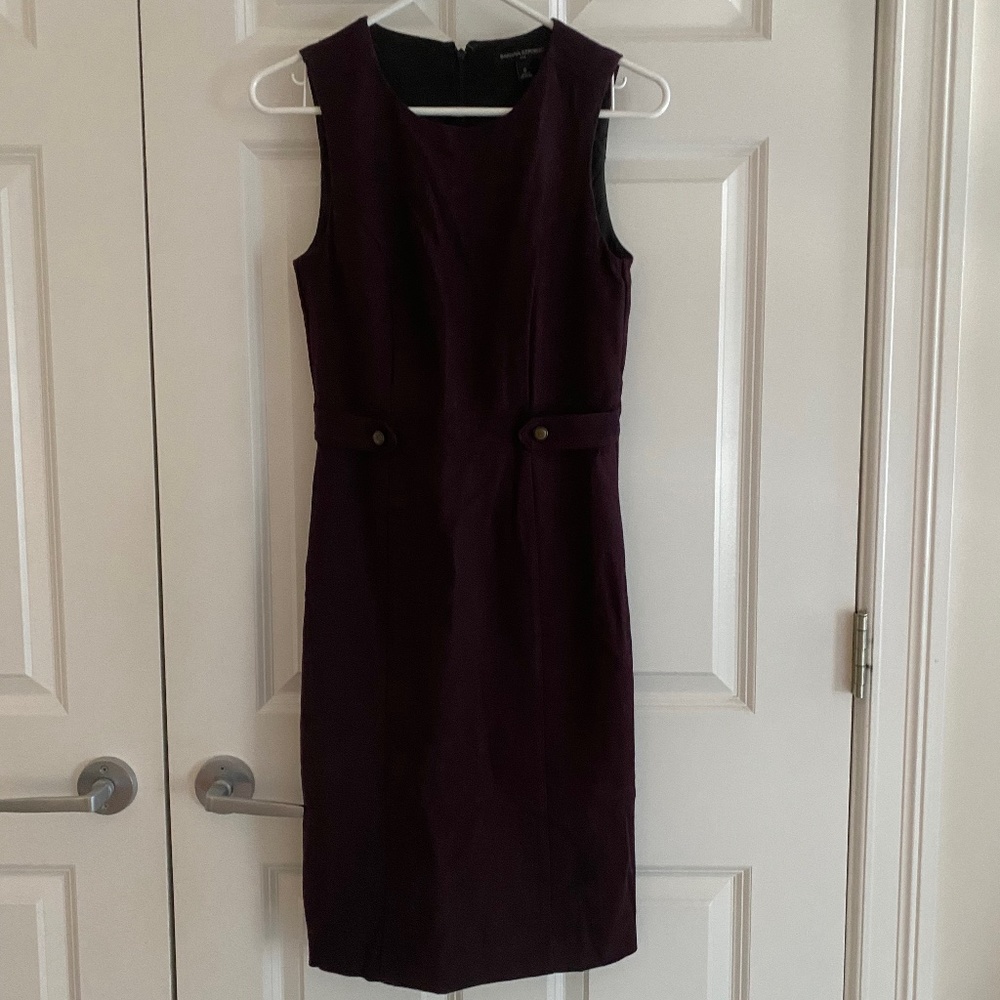 Banana republic wool blend sleeveless sheath dress
